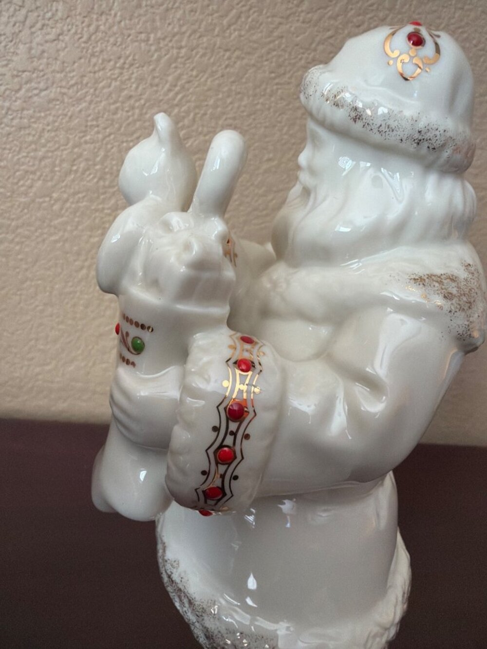Lenox China Jewels Twas the Night Santa Claus Stocking Porcelain Figurine 8.5" - Picture 7 of 11